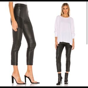 Free People high waisted vegan leather pants